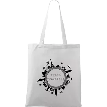 Nákupní taška Czech Travelers jednobarevný - Taška bavlněná - 42 x 38 cm ( Bílá )