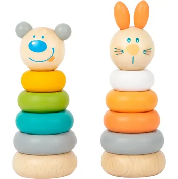 Dřevěná hračka Small foot by Legler Small Foot Nasazovací věž pastelová 1 ks