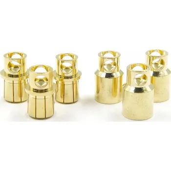 RC náhradní díl Yeah Racing YR vysokoproudový konektor - 8mm zlacený ( 3 páry )