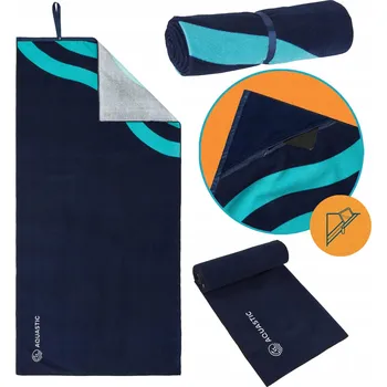 Ručník Ručník AQUASTIC Wavey, granátová/modrá, 80x160 cm