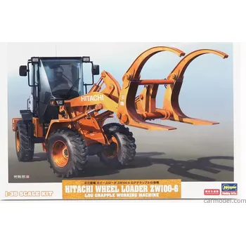Plastikový model Hasegawa Hitachi fiat Zw100-6 Ruspa Gommata Tractor - Scraper 1:35 /