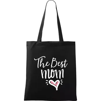 Nákupní taška Best mom pod sebou - Taška bavlněná - 42 x 38 cm ( Černá )
