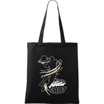 Nákupní taška Basketball - jump shot - Taška bavlněná - 42 x 38 cm ( Černá )