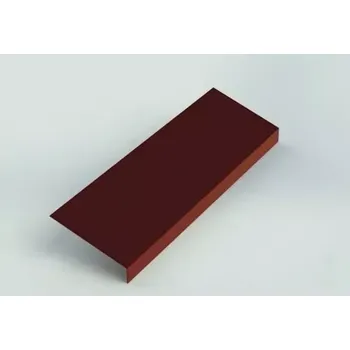 Podkladní okapnice r.š.125mm pozink lakovaný RAL 3009 červená oxid s folií dl.2m