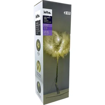 Vánoce Lethe LED strom s peříčky, barva světla teplá bílá, 40 LED, 20 peříček, 36 cm