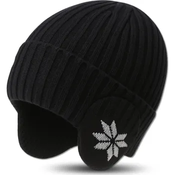 Čepice EdiBazzar zimní čepice beanie černá, univerzální velikost