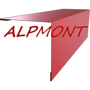 Rohová lišta s koncovým vyztužením r.š.100mm pozink lakovaný RAL 3011 červenohnědá dl.2m