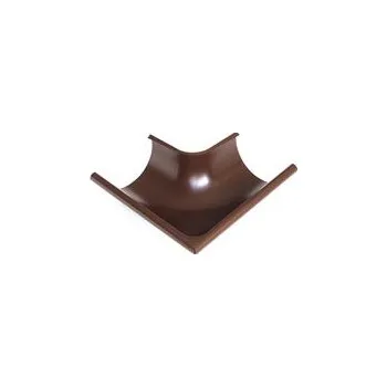 Střecha Roh žlabu vnější lisovaný pozink Lakovaný RAL 8017 hnědá čoko 250mm