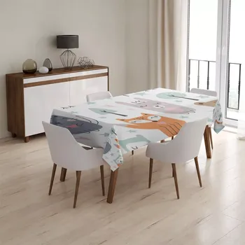 ubrus Sablio Ubrus Animovaná lesní zvířátka - 90x90 cm