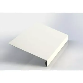 Střecha Okapnice klasik r.š.125mm Al hliníkový plech 0.7mm oboustranně lakovaný RAL 9010 bílá dl.2m