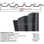 Trapézový plech 35/N lakovaný pozink 0.5mm RAL 7016 antracit dl.8mb (Kvalitní Česká pozinkovaná plechová krytina Lakovaná)