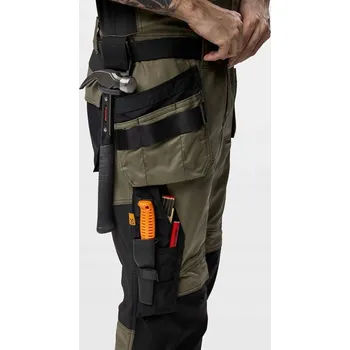 Pracovní obuv Pracovní kalhoty s laclem Snickers pánské kalhoty BOZP 6012 černé 158