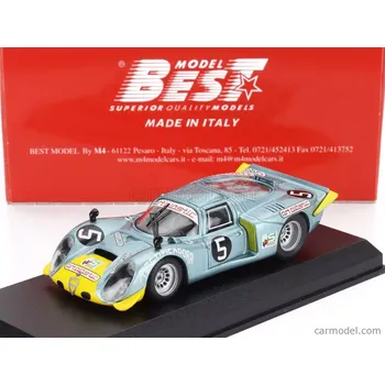 autíčko Best-model Alfa romeo 33.2 N 5 Circuito De Restinga 1974 Santos Peras 1:43 Světle Modrá Žlutá