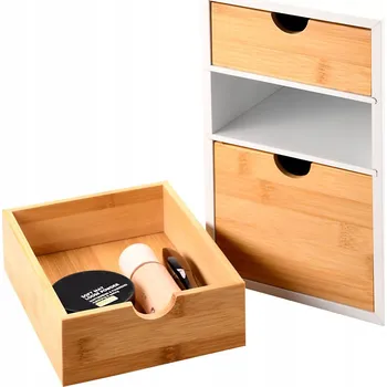 Psací stůl BAMBUSOVÝ ORGANIZÉR NA STŮL SE ZÁSUVKAMI 21X17X27 CM