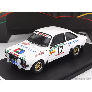 autíčko Trofeu Ford england Escort Mkii (night Version) N 17 Rally Portugal 1983 J.p.borges - R.bevilacqua 1:43 Bílá