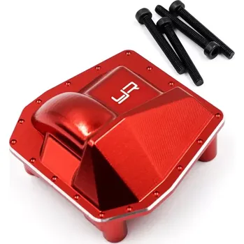 RC náhradní díl Yeah Racing Hliníkový kryt diferenciálu pro Axial SCX6, červený