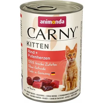 Krmivo pro kočku Animonda Carny Kitten Hovězí/Krůtí srdce konzerva 400g
