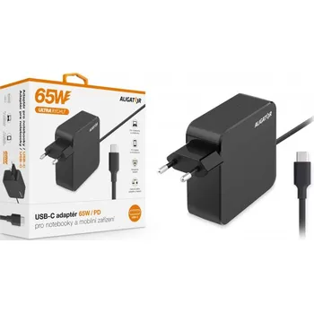 Adaptér k notebooku ALIGATOR Nabíječka pro ntb USB-C 65W bk
