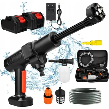 Vysokotlaký čistič BEZKARTÁČOVÁ LCD TLAKOVÁ MYČKA VÝKONNÁ 200 BAR 3500W + 2 BATERIE 21V