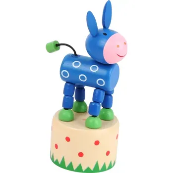 Dřevěná hračka Small foot by Legler Mačkací figurka Zvířátka z farmy 1 ks Oslík