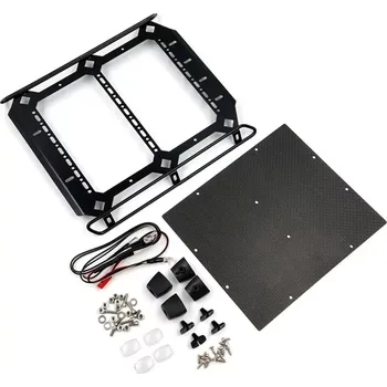 RC náhradní díl Yeah Racing Kovová zahrádka s LED černá, pro Traxxas TRX-6 6x6 Mercedes-Benz G63