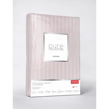 Povlečení Sada povlečení Detexpol saténová růžová proužky 200x220 cm 3 dílná