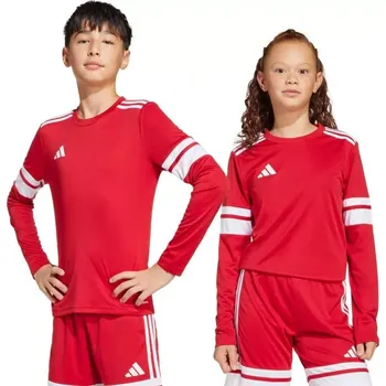 Dětský dres adidas Squadra 25 s dlouhým rukávem červenobílý JJ0041 152CM