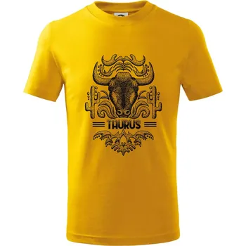 Chlapecké tričko Taurus - vintage - Tričko dětské bavlněné - 98 cm / 2 roky ( Žlutá )