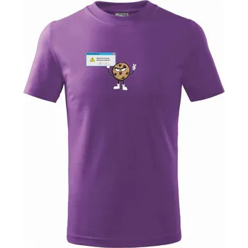 Smazat cookies - Tričko dětské bavlněné - 104-110cm / 3-4 roky ( Fialová )