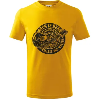 Chlapecké tričko Rock Is Dead 1 - Tričko dětské bavlněné - 158 cm/12 let ( Žlutá )