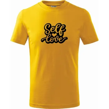 Chlapecké tričko Self love - Tričko dětské bavlněné - 98 cm / 2 roky ( Žlutá )