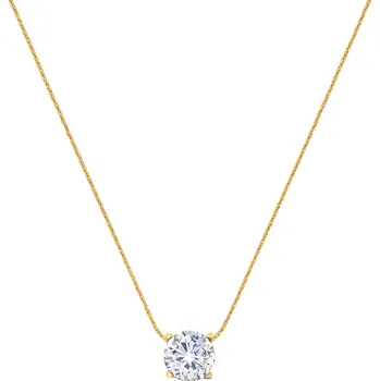 Náhrdelník Ocelový zlacený náhrdelník se zirkonem Nicos