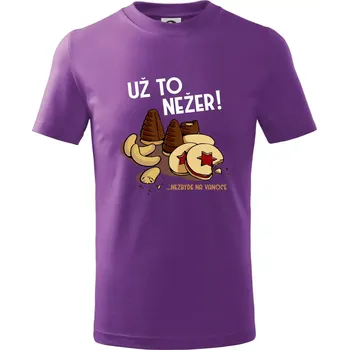 Už to nežer! - Tričko dětské bavlněné - 146 cm/10 let ( Fialová )