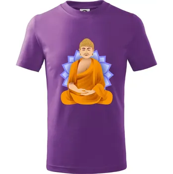 Chlapecké oblečení Budha barevný - Tričko dětské bavlněné - 104-110cm / 3-4 roky ( Fialová )