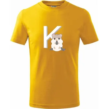 Chlapecké tričko Křeček - písmeno - Tričko dětské bavlněné - 122 cm/6 let ( Žlutá )