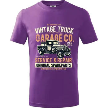 Chlapecké oblečení Vintage Truck - Tričko dětské bavlněné - 134 cm/8 let ( Fialová )