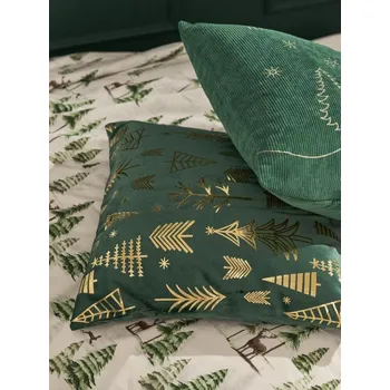 Povlak na dekorativní polštářek Sinsay - Povlak na polštář s vánočním potiskem - zelená - 947CA-67X - 947CA-67X-ONE