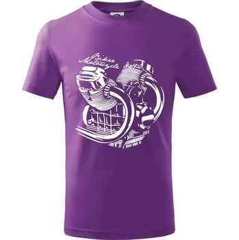 Chlapecké oblečení Biker Motorcycle motor - Tričko dětské bavlněné - 134 cm/8 let ( Fialová )