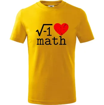 Chlapecké tričko I love math - Tričko dětské bavlněné - 158 cm/12 let ( Žlutá )