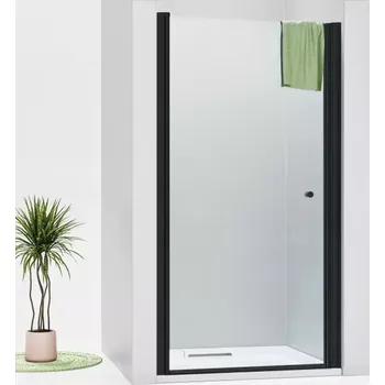 Sprchové dveře WellMall Alfa Black 85 cm dveře čiré