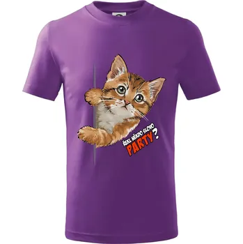 Řekl někdo slovo party - Tričko dětské bavlněné - 158 cm/12 let ( Fialová )