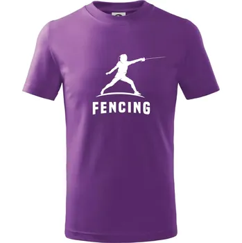 Fencing (šerm) - postava - Tričko dětské bavlněné - 146 cm/10 let ( Fialová )