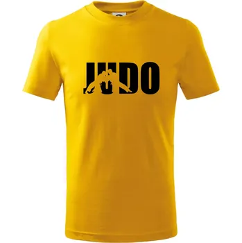 Chlapecké tričko Judo - Nápis - Tričko dětské bavlněné - 104-110cm / 3-4 roky ( Žlutá )