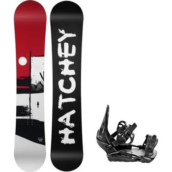 Snowboard Snowboard komplet Hatchey Legacy + vázání RAVEN S230 Black Velikost: 160W cm, Velikost vázání: S/M
