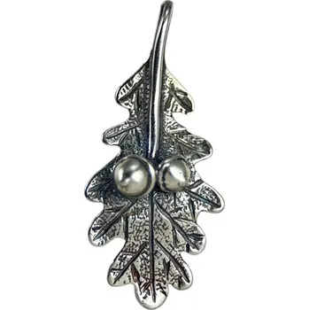 Přívěsek Drakkaria DUBOVÝ LÍSTEK, stříbrný přívěsek, Ag 925