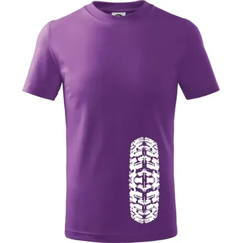 Enduro / cross pneumatika - Tričko dětské bavlněné - 98 cm / 2 roky ( Fialová )