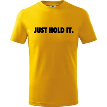 Chlapecké tričko Just hold it - Tričko dětské bavlněné - 146 cm/10 let ( Žlutá )