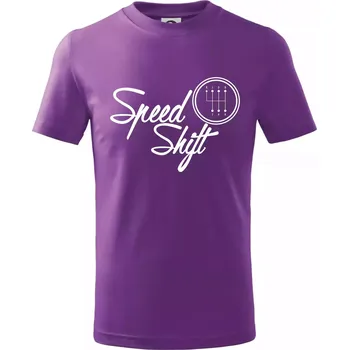 Speed shift - Tričko dětské bavlněné - 146 cm/10 let ( Fialová )