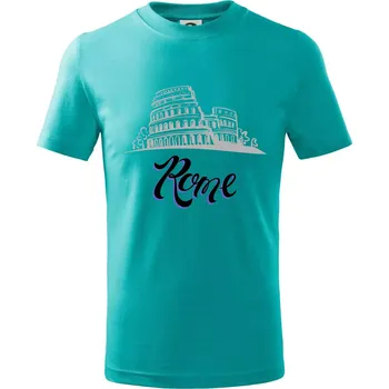 Chlapecké tričko Roma Lettering - Tričko dětské bavlněné - 98 cm / 2 roky ( Emerald )