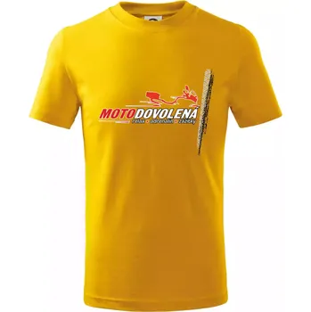 Chlapecké tričko Moto dovolená - relax adrenalin zážitky - Tričko dětské bavlněné - 146 cm/10 let ( Žlutá )